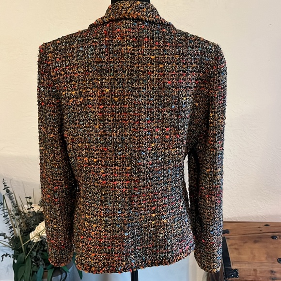 Vintage Designs By Seymour Tweed Coat size 12- multicolored, shoulder pads - Picture 5 of 7